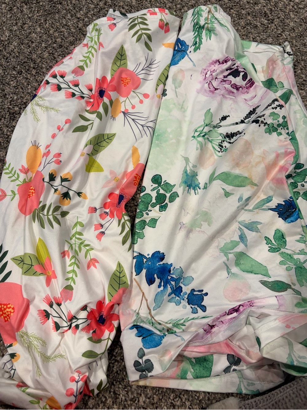 Set of 2 Floral Print nursing covers or stroller covers